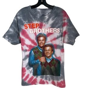 STEP BROTHERS PORTRAIT T-SHIRT IN TIE DYE
